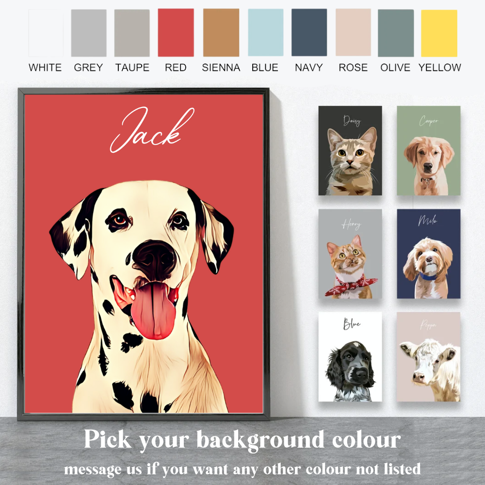 Personalised Pet Portrait - Poster & Digital Download