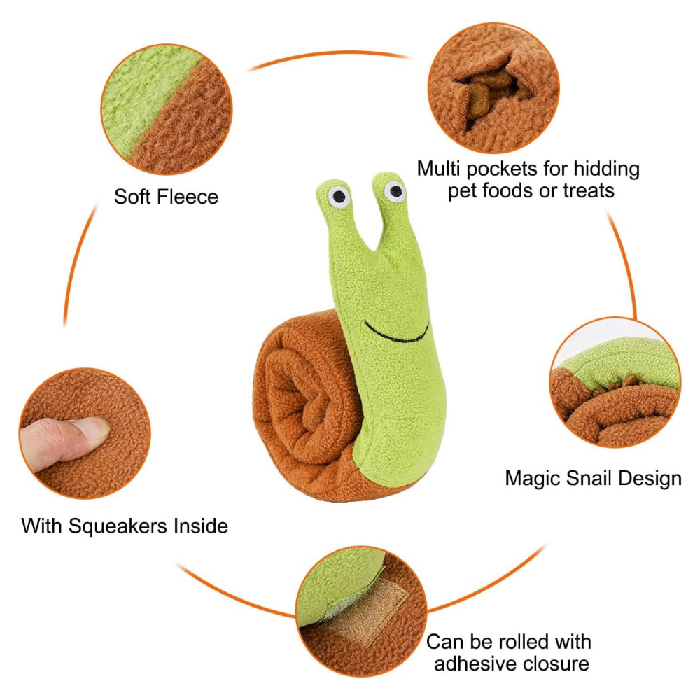 Jouet à friandises en forme d'escargot
