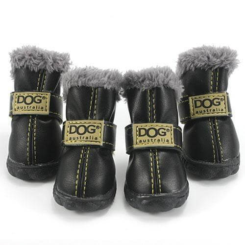 100% Cotton Dog Booties Dog Boots Happy Paws Black Small