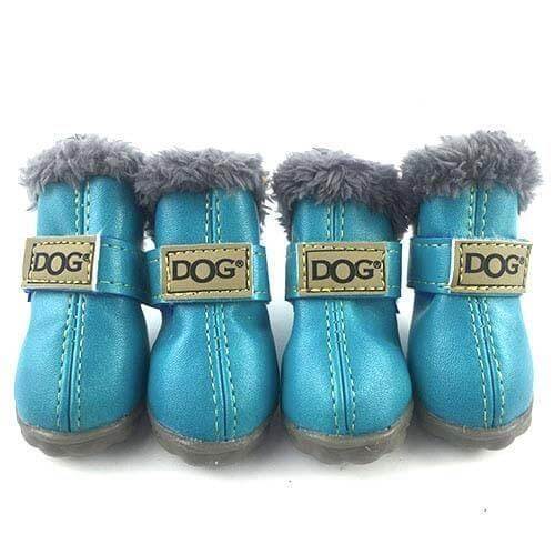 100% Cotton Dog Booties Dog Boots Happy Paws Blue Small