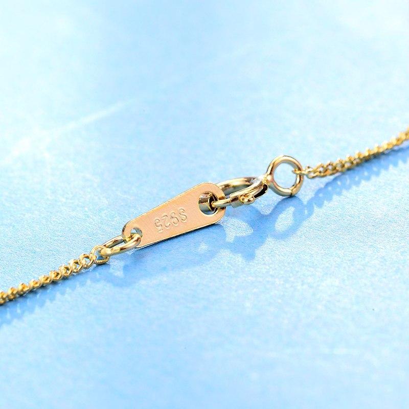 925 Silver Bone Pendant Chain Womens Dog Necklace Happy Paws