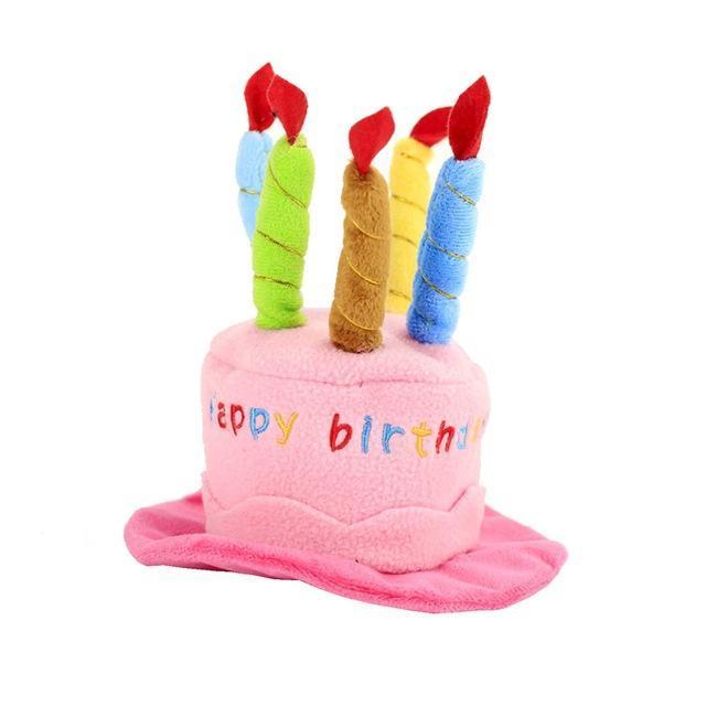 Birthday Party Hat Dog Hat Happy Paws Pink 
