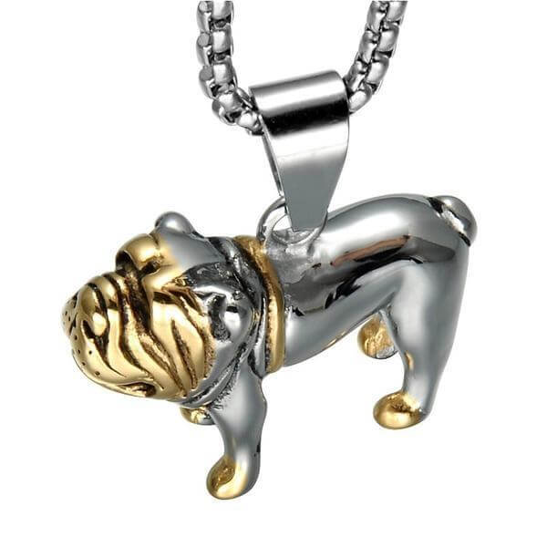 Bulldog Chain & Pendant Dog Chain & Pendant Happy Paws Gold 