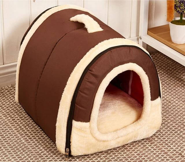Comfort Kennel Bed Beds Happy Paws Brown Small 
