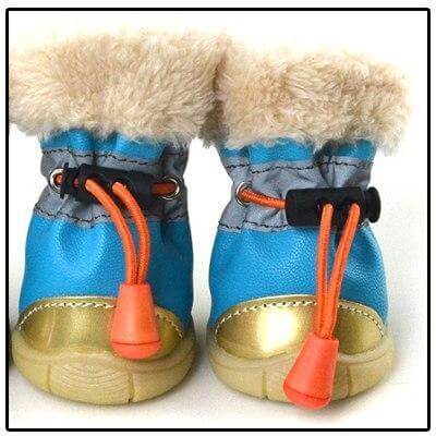 Comfy Ugg style Booties Dog Boots Happy Paws Blue Large 