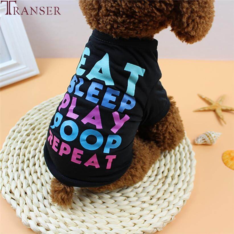 'Eat, Sleep, Play, Poop, Repeat' Dog Vest Happy Paws 