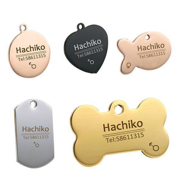 Engraved Personalized ID Tags Customized Dog Tags Happy Paws 