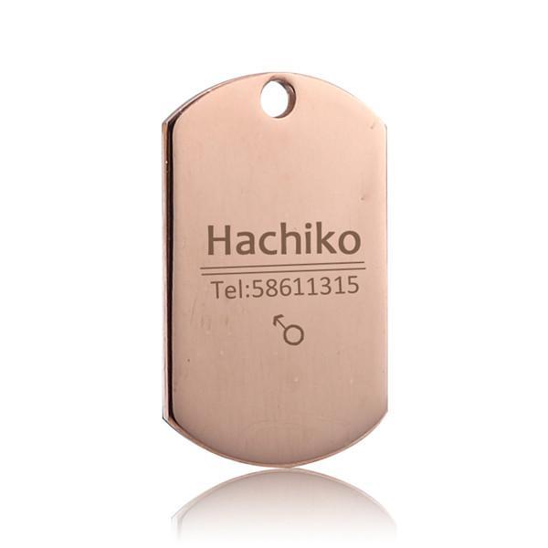 Engraved Personalized ID Tags Customized Dog Tags Happy Paws Tag Small Rose Gold