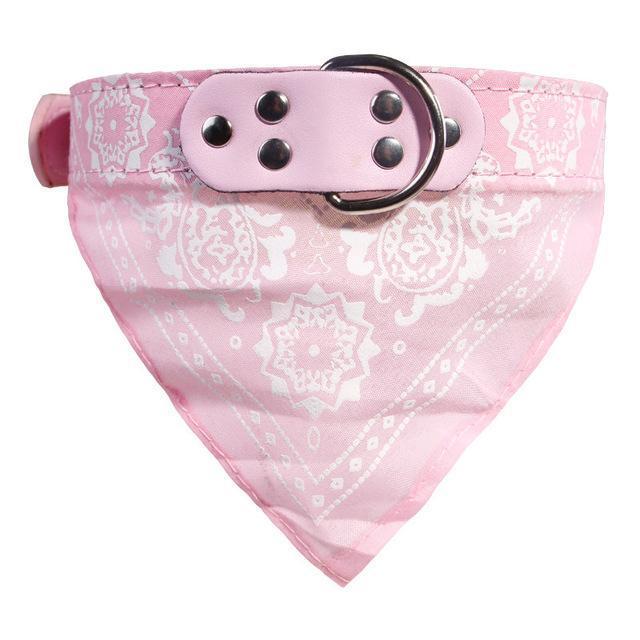 Funky Dog Bandana Collar dog collar Happy Paws Pink Small 