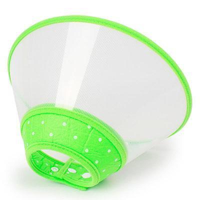 Funky Protective E-Collar Cone Dog Recovery Cone Happy Paws Green Small 
