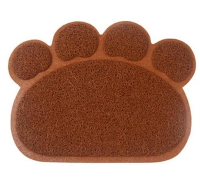 Paw Shaped Bowl Mat Mat Happy Paws Brown