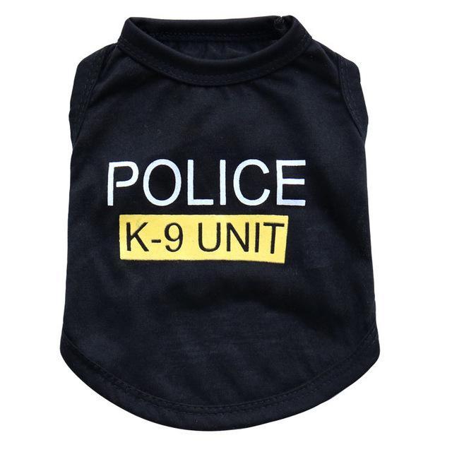 Police Unit Dog Vest Dog Vest Happy Paws Black Large 
