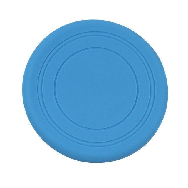 Soft Silicone Frisbee Dog Frisbee Happy Paws Blue