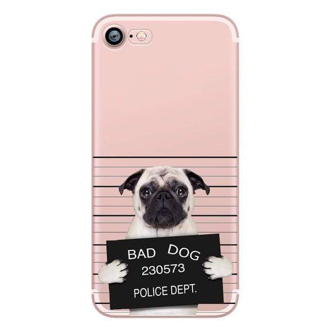 Transparent Silicone iPhone Cases iPhone Case Happy Paws Online Bad Dog iPhone 5 & 5s 