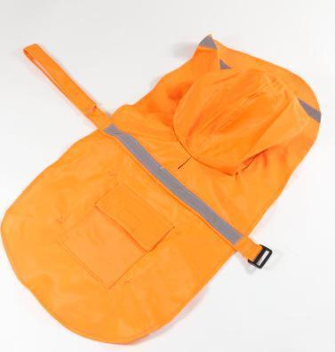Waterproof Reflective Raincoat Dog Raincoat Happy Paws Orange Small 
