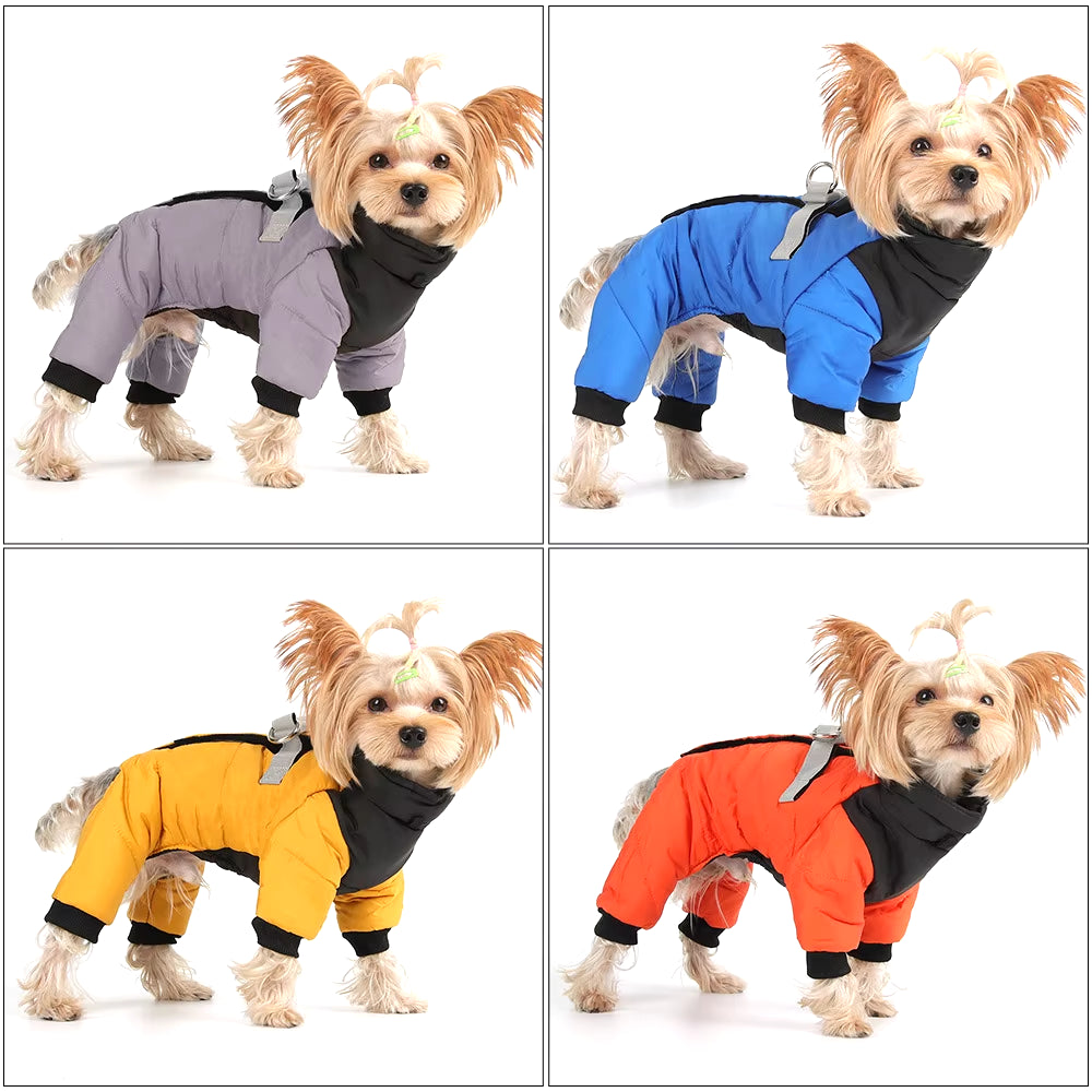 Waterproof Dog Jumpsuit Coat Winter Pet Dog Clothes Warm Puppy Cotton Jacket for Small Medium Dogs Pug Chihuahua Costume Bulldog