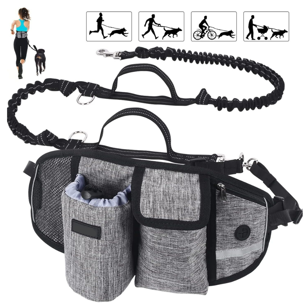 Hands Free Dog Lead with bag