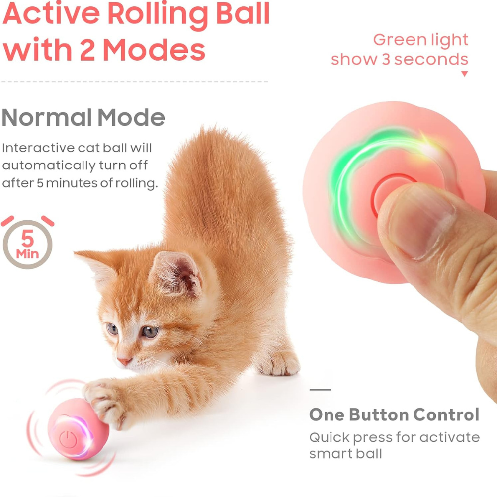 Pelota automática interactiva recargable por USB 