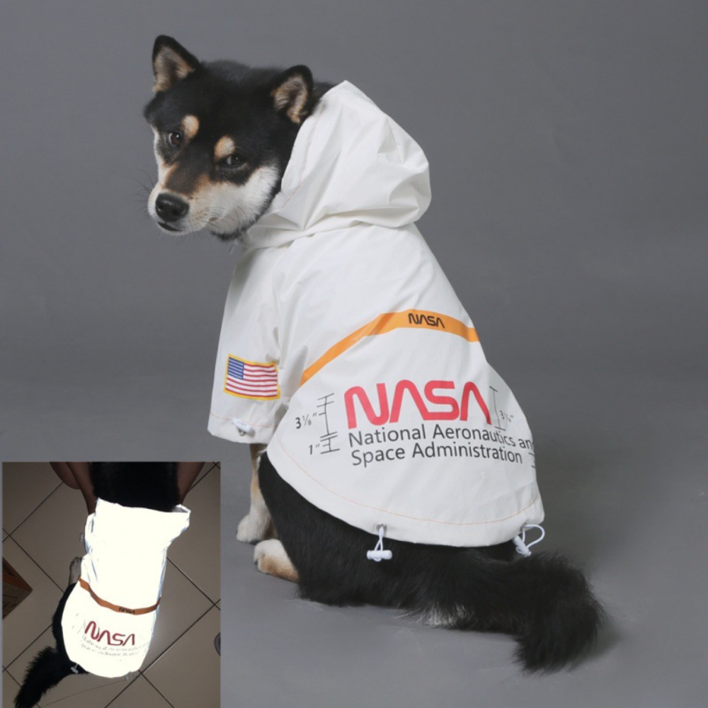 Nasa Waterproof Dog Raincoat
