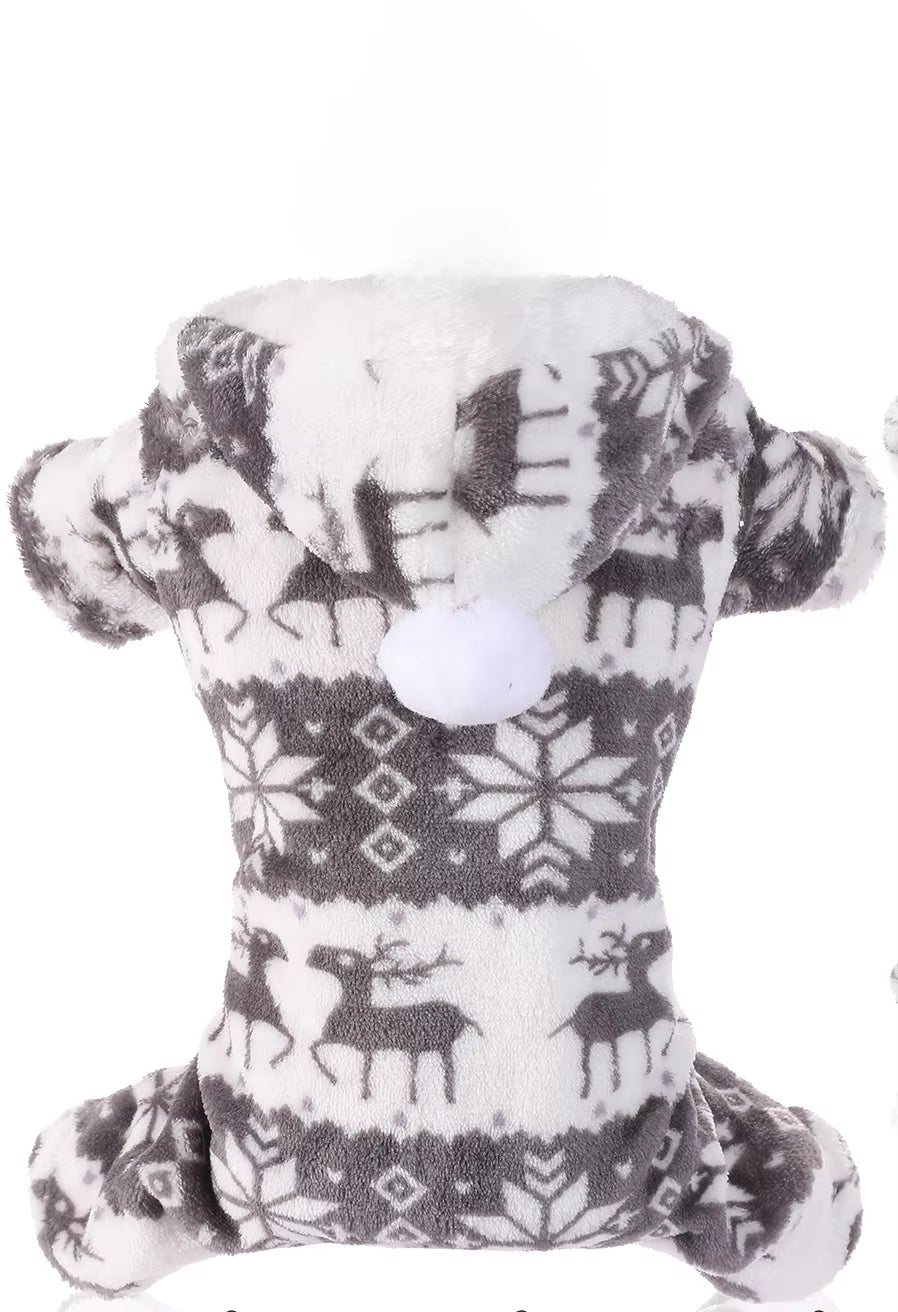Christmas Cat Dog Winter Warm Home Clothing Puppy Festive Atmosphere Clothing Super Soft Coral Velvet Pet Clothing Supplies