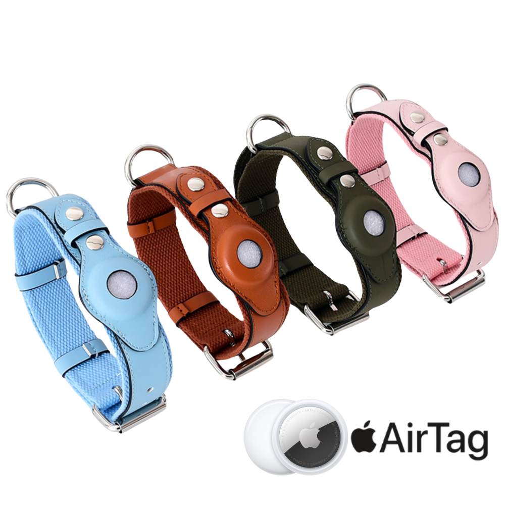 Airtag Leather Collar