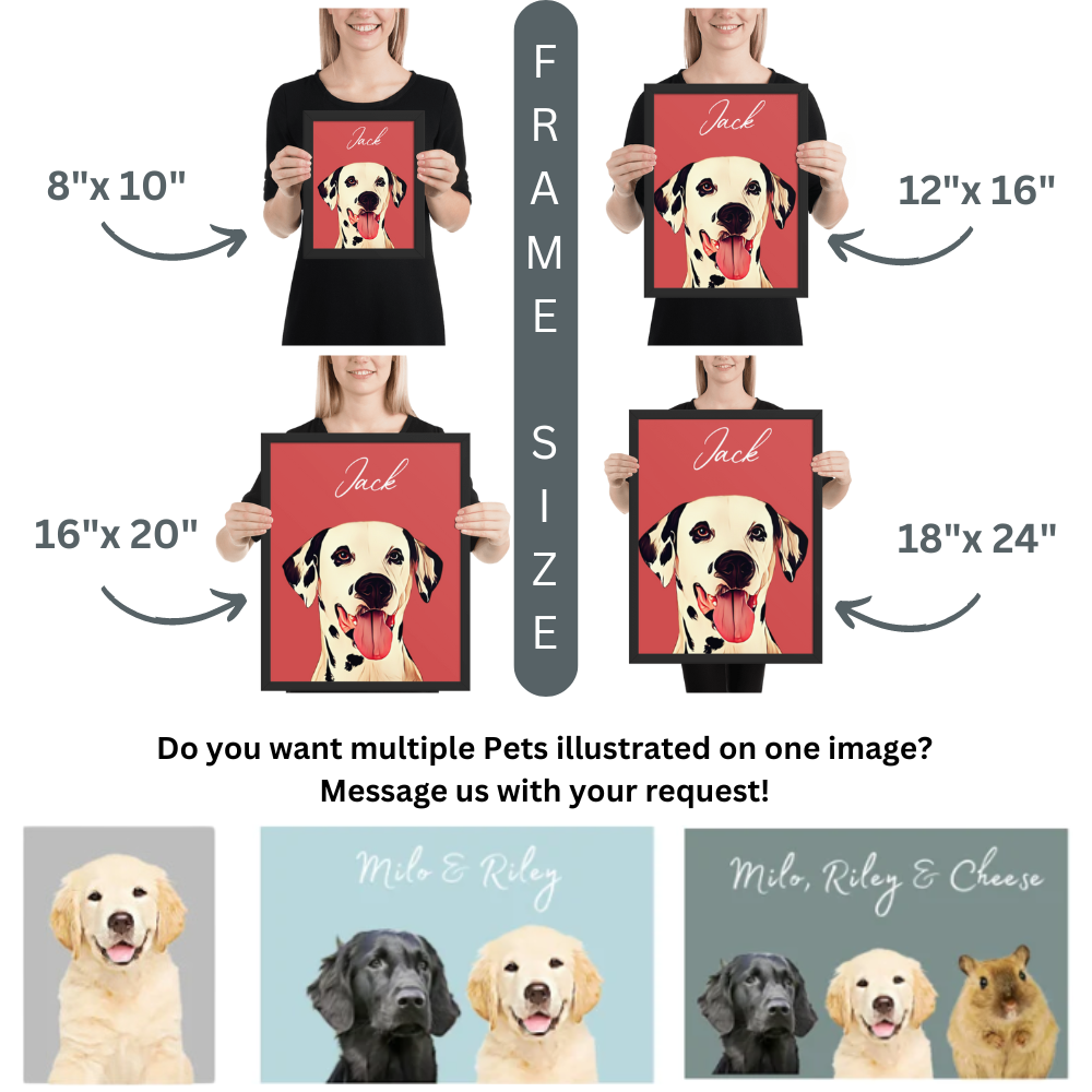 Retrato de mascota personalizado