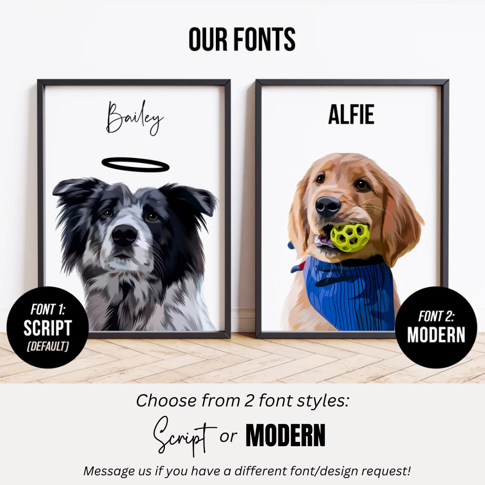 Personalised Pet Portrait - Poster & Digital Download