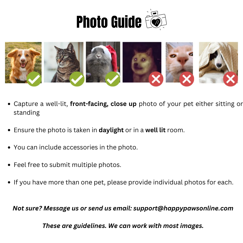 Retrato de mascota personalizado: póster y descarga digital