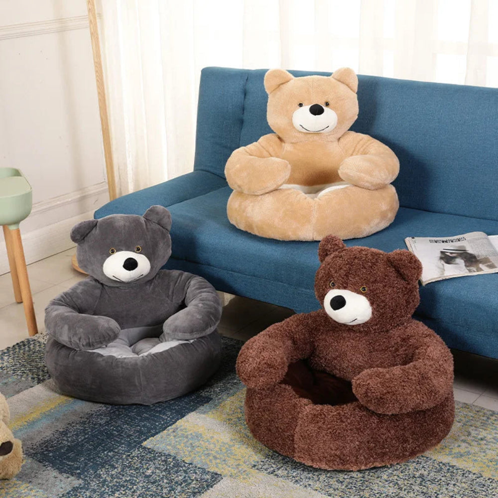 Winter Warm Bear Hug Dog Bed