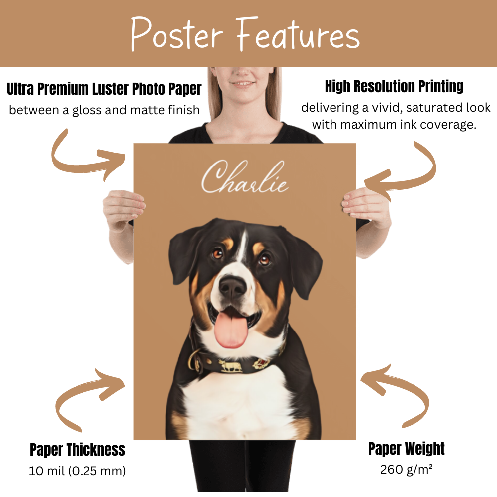 Retrato de mascota personalizado: póster y descarga digital