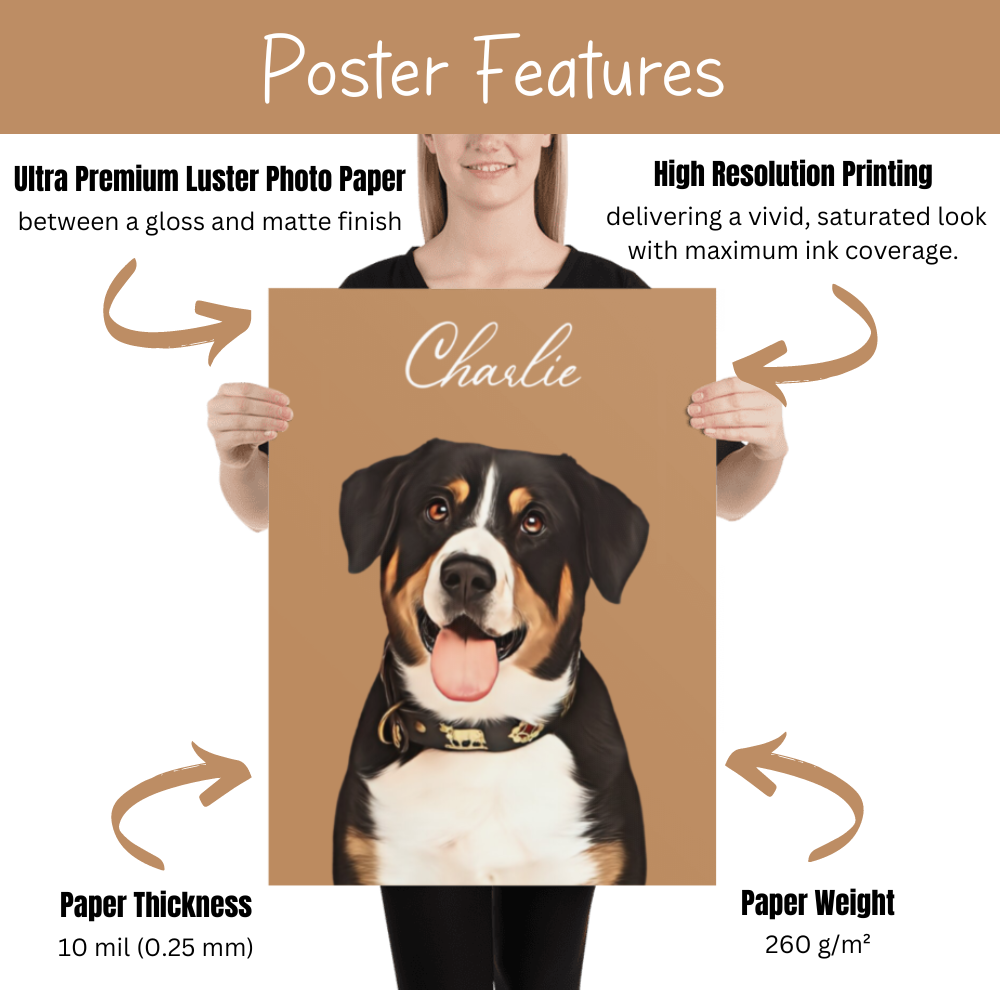 Personalised Pet Portrait - Poster & Digital Download