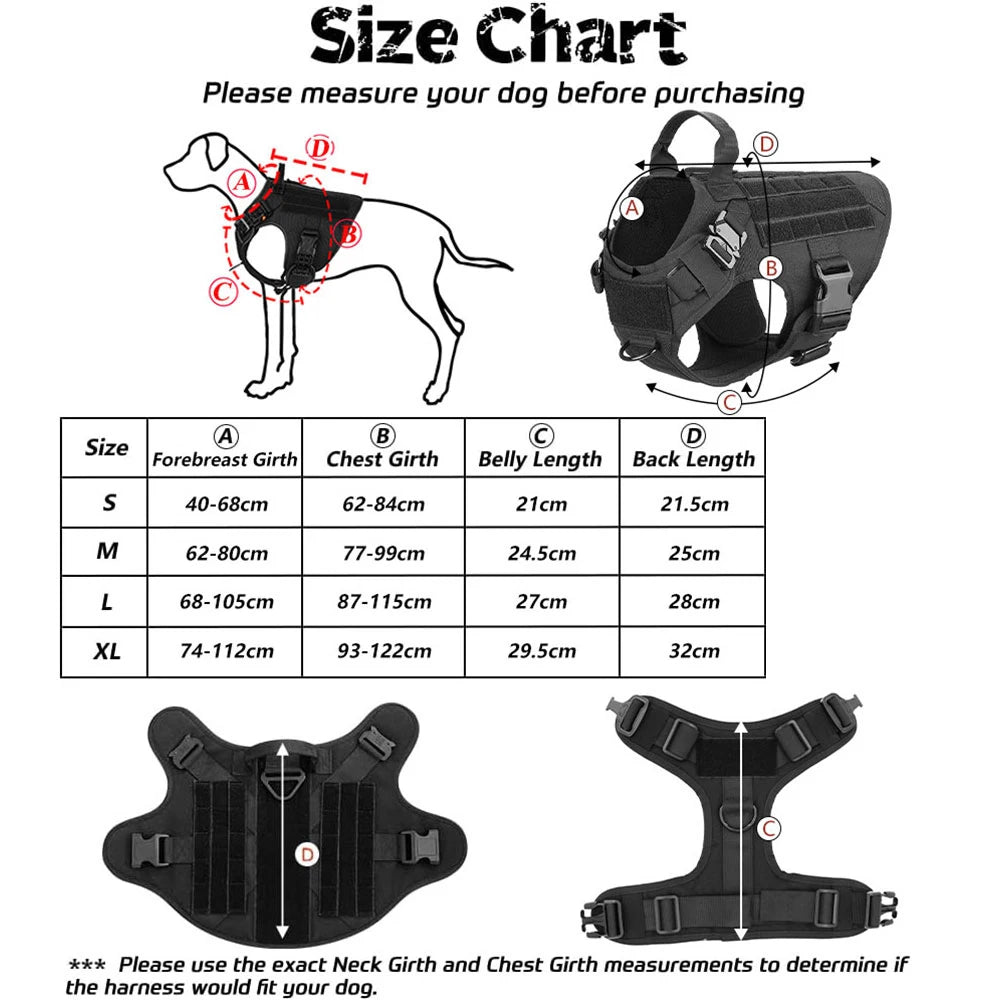 MOLLE Dog Harness Set
