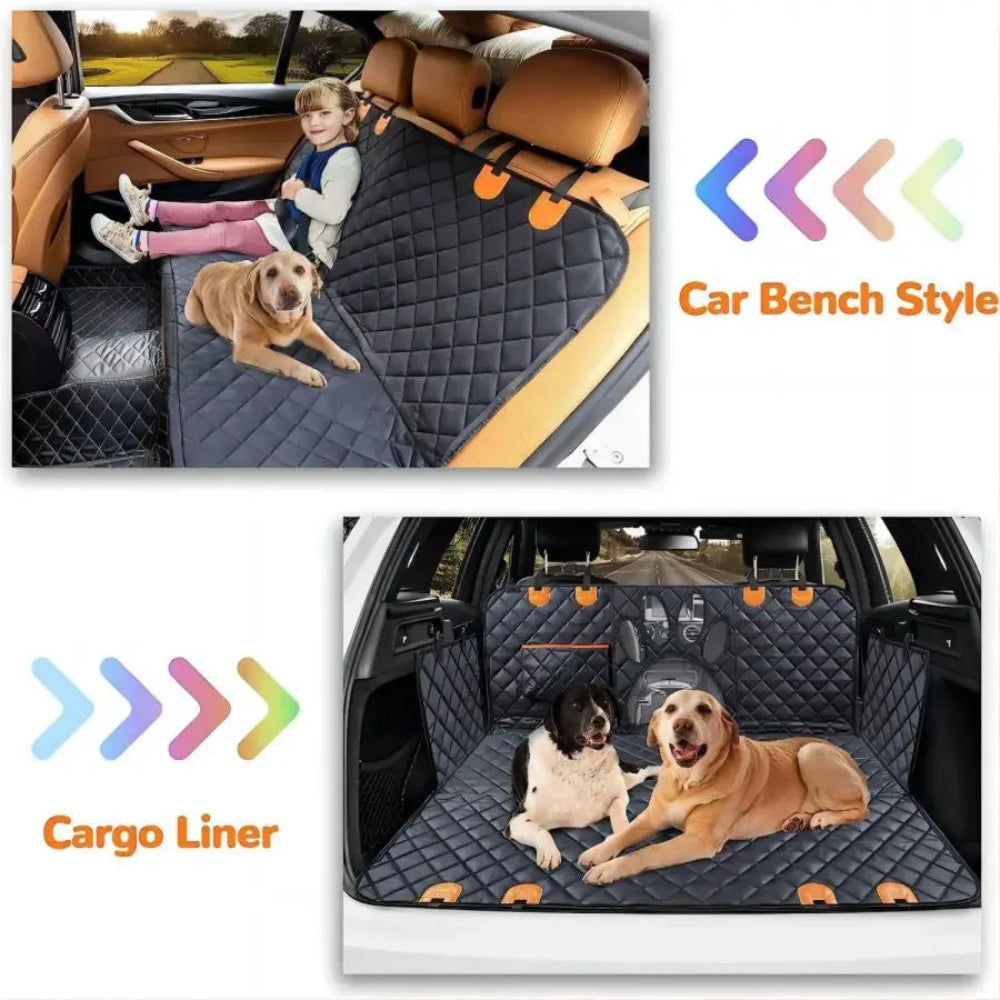 Waterproof Dog Car Hammock with Mesh & Zipper
