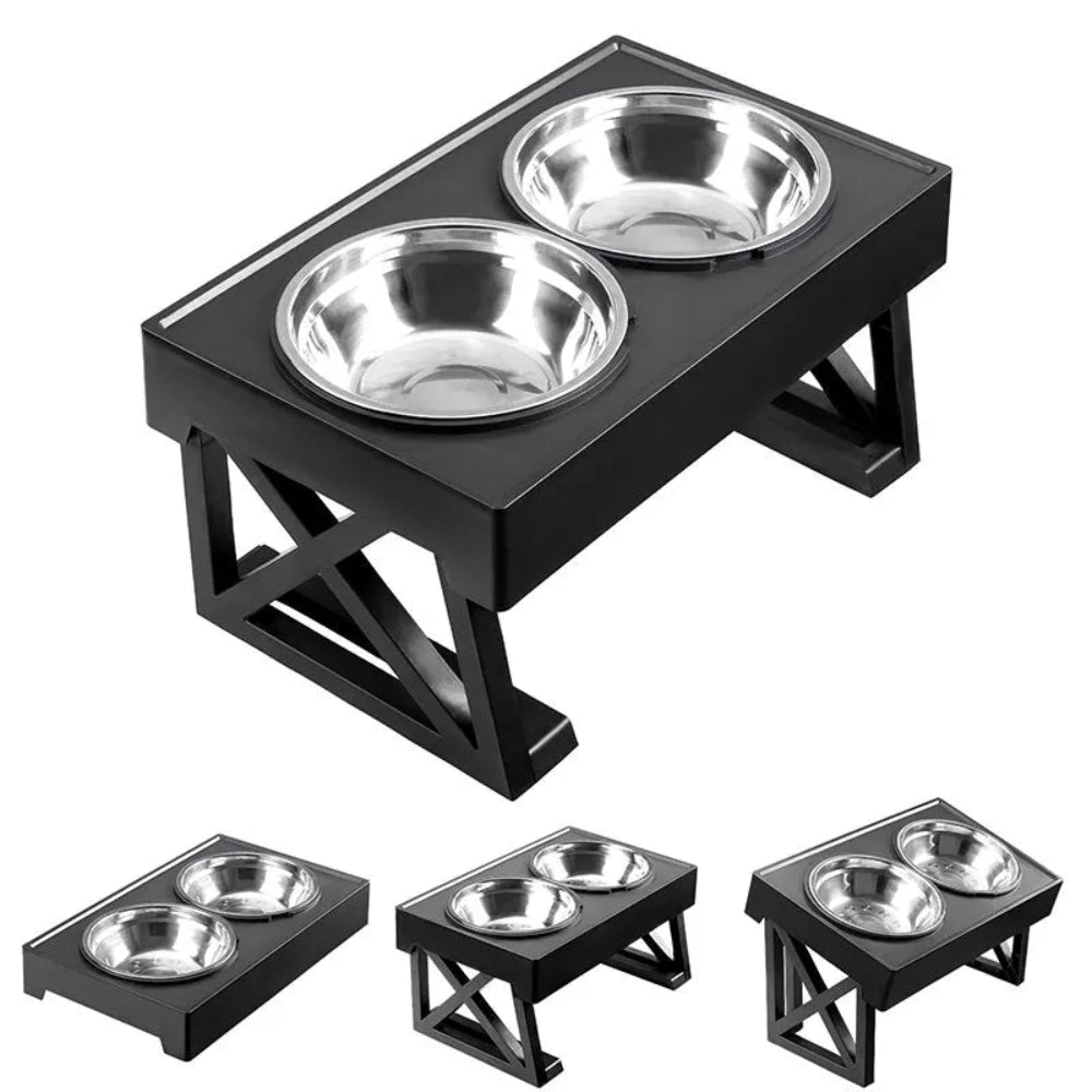 Adjustable Elevated Dog Bowl Stand
