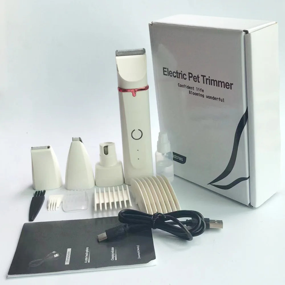 4-in-1 Electric Pet Hair Trimmer & Grooming Kit