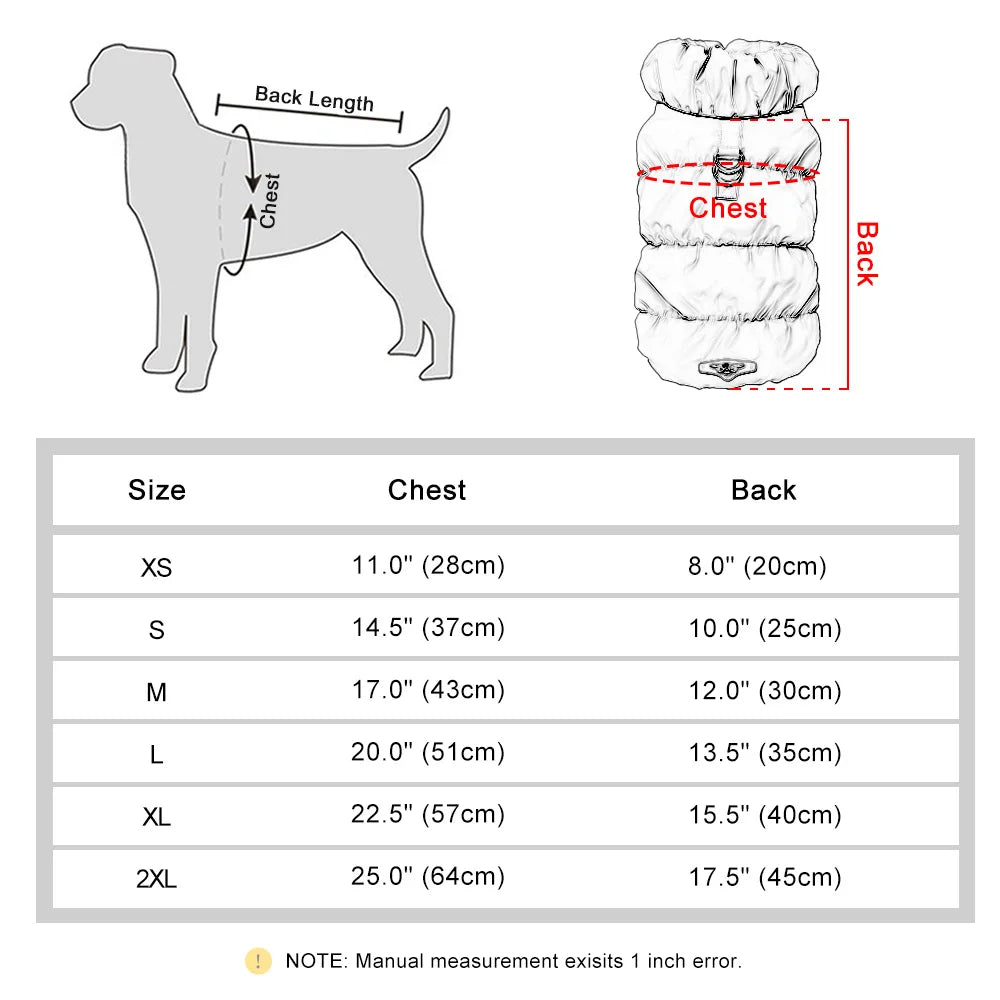 Soft Warm Winter Padded Dog Coat