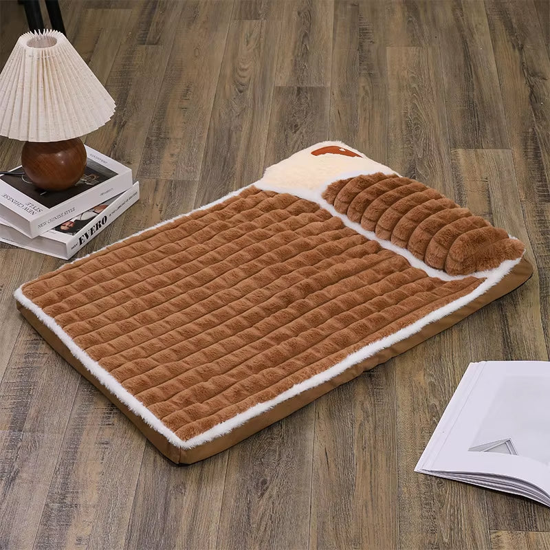 Cross-Border New Arrival Sleeping Dog Mat Winter Warm Removable Washable Kennel Mattress Pet Supplies Large Dog Dog Bed