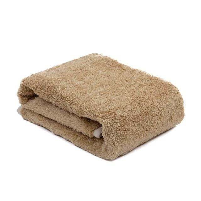 100% Cotton Comfort Blanket Dog Blanket Happy Paws Brown Large 