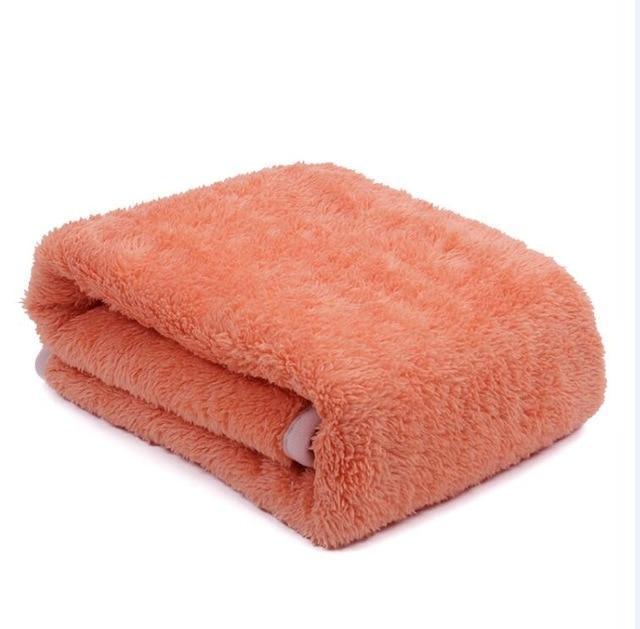100% Cotton Comfort Blanket Dog Blanket Happy Paws Orange Large 