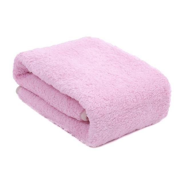 100% Cotton Comfort Blanket Dog Blanket Happy Paws Pink Large 