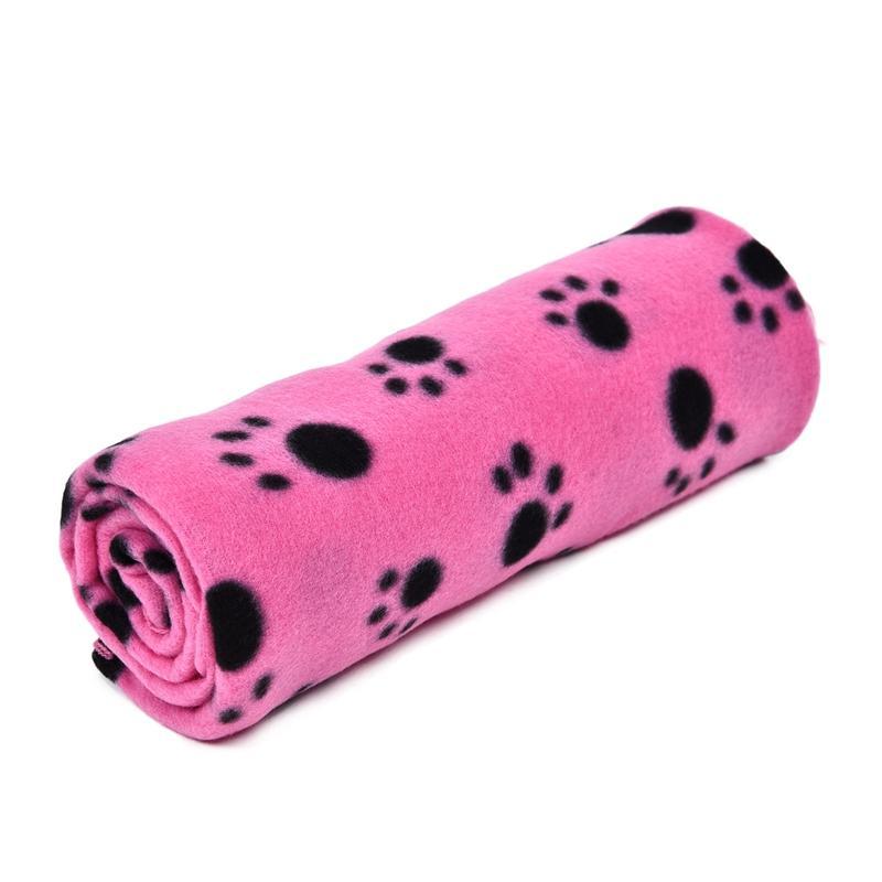 100% Cotton Comfort Blanket Dog Blanket Happy Paws Pink Paw Small 