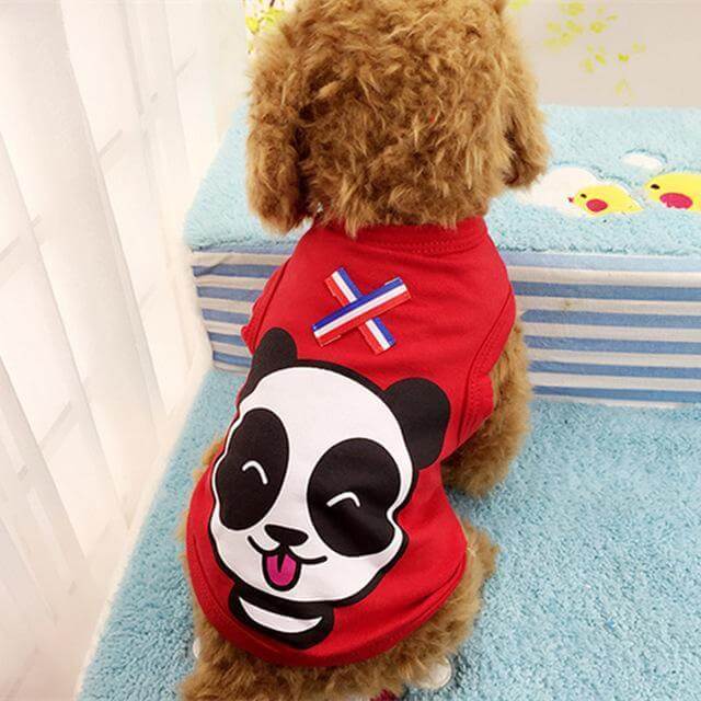 100% Cotton Dog Vests Dog Vest Happy Paws Red Panda XSmall 