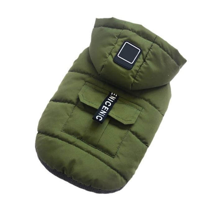 100% Cotton Hooded Coat Dog Coat Happy Paws Green Small 