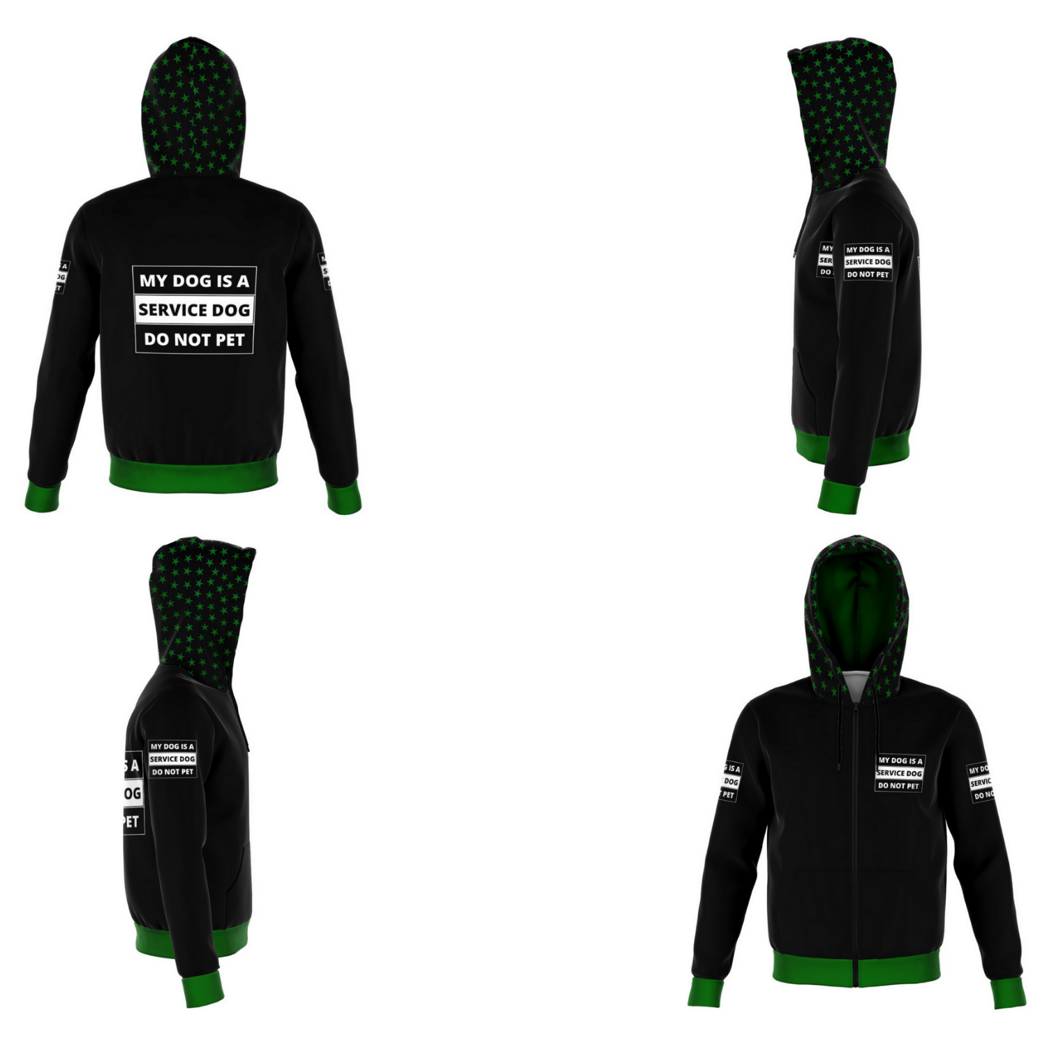 Matching Service Dog & Owner Hoodies