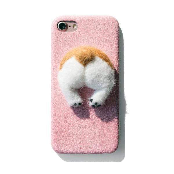 3D Corgi Butt iPhone Case iPhone Case Happy Paws Online Pink iPhone 6 