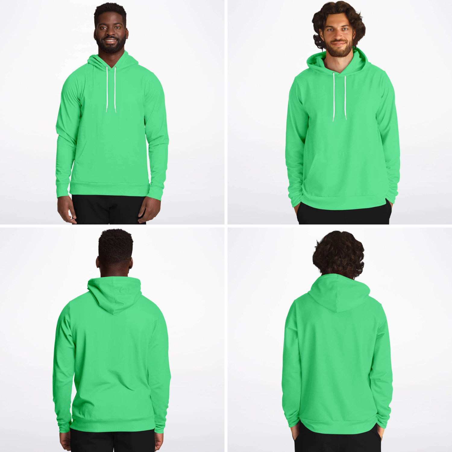 Sudadera con capucha a juego (verde menta) 