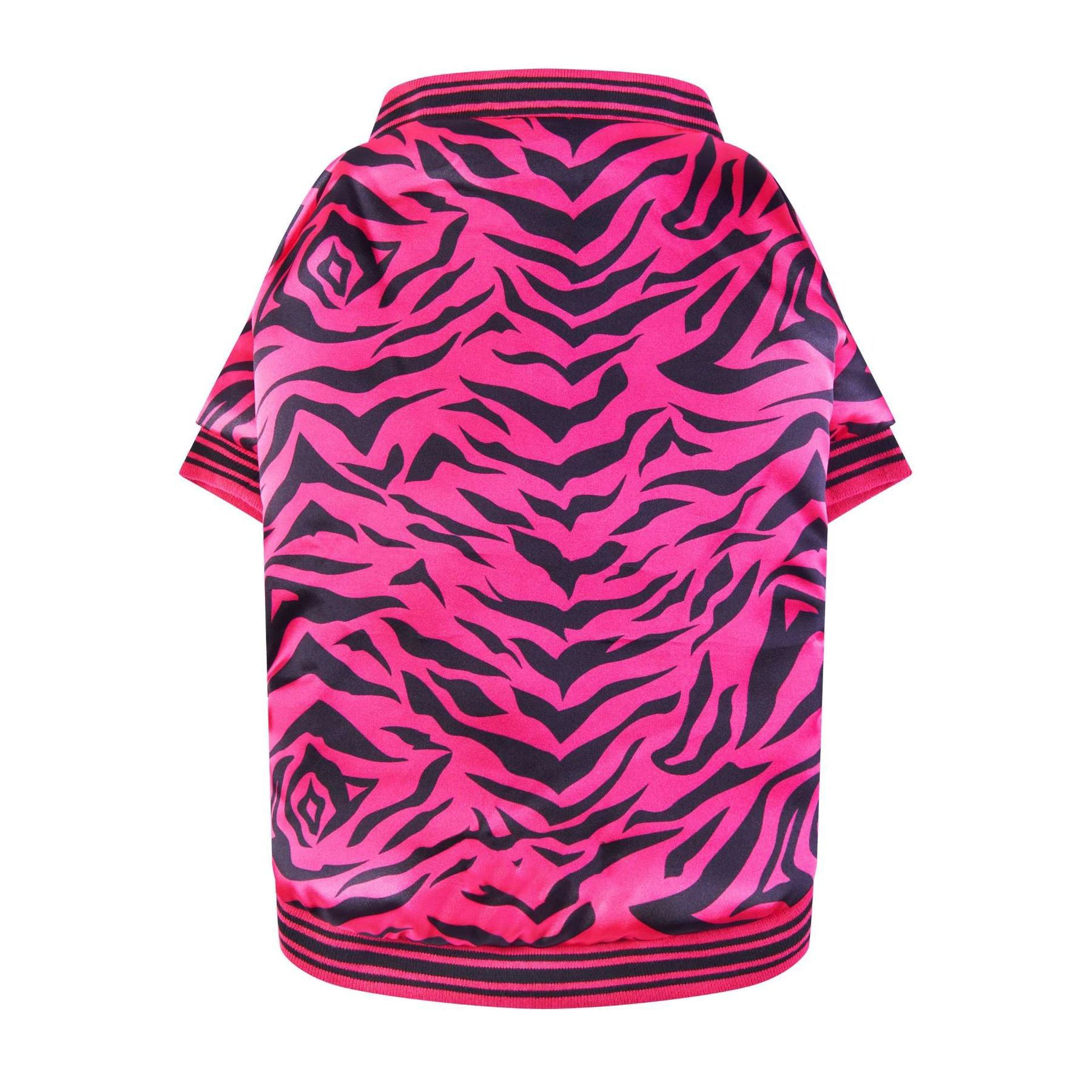 Blouson aviateur zèbre rose