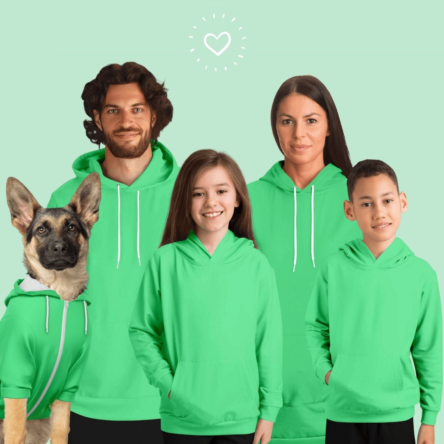 Matching Hoodies (Mint Green)