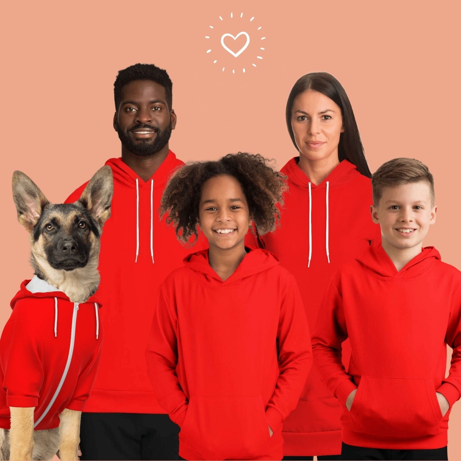Matching Hoodies (Pure Red)
