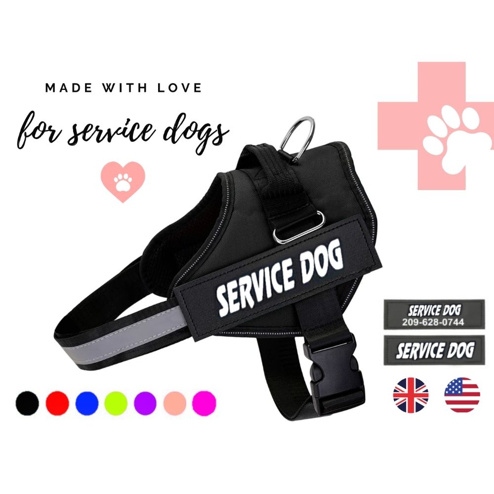 Arnés para perros de servicio personalizado
